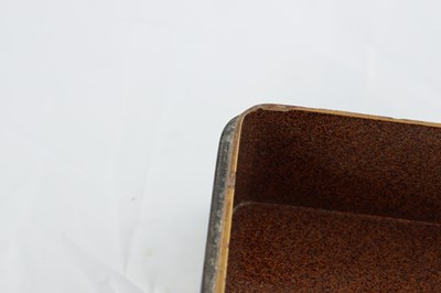 Lot 570 - A JAPANESE MEIJI PERIOD GILT LACQUERED RECTANGULAR BOX AND COVER