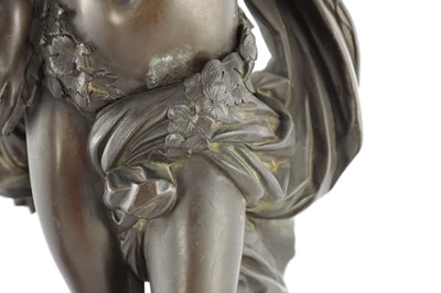 Lot 587 - THÉODORE-FRANÇOIS DEVAULX (FRENCH, 1808-1870), A PAIR OF 19TH CENTURY BRONZE SCULPTURES OF BACCHUS AND DIANNA