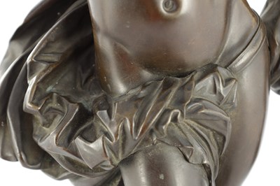 Lot 587 - THÉODORE-FRANÇOIS DEVAULX (FRENCH, 1808-1870), A PAIR OF 19TH CENTURY BRONZE SCULPTURES OF BACCHUS AND DIANNA