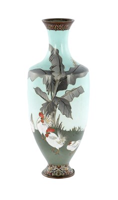 Lot 655 - A JAPANESE MEIJI PERIOD CLOISONNE VASE