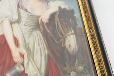 Lot 637 - A LATE 19TH CENTURY FRENCH MINIATURE HALF PORTRAIT ON IVORY