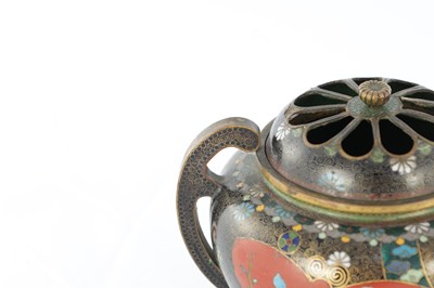 Lot 567 - A 19TH CENTURY JAPANESE CLOISONNE KORO