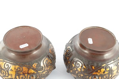 Lot 469 - A PAIR OF JAPANESE BRONZE JARDINIERES