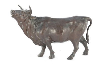 Lot 597 - A MEIJI PERIOD JAPANESE PATINATED METAL SCULPTURE