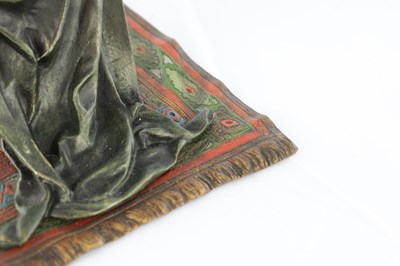 Lot 832 - A LATE 19TH CENTURY COLD PAINTED BRONZE SCULPTURE BY FRANZ BERGMAN