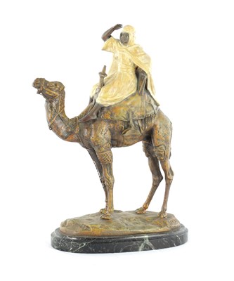 Lot 840 - AN EARLY 20TH CENTURY FRENCH COLD PAINTED METAL SCULPTURE SIGNED BARYE