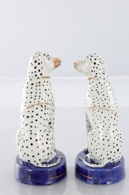 Lot 28 - TWO PAIRS OF 19TH CENTURY STAFFORDSHIRE DOGS