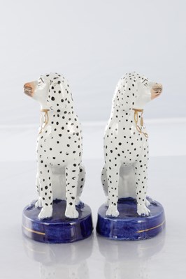 Lot 28 - TWO PAIRS OF 19TH CENTURY STAFFORDSHIRE DOGS
