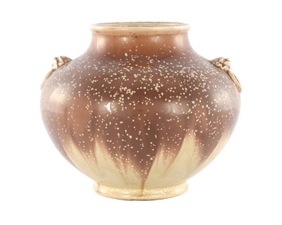 Lot 23 - A 20TH CENTURY SQUAT BULBOUS PORCELAIN VASE
