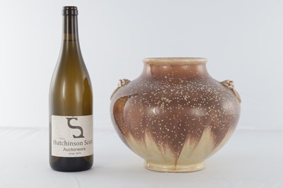 Lot 23 - A 20TH CENTURY SQUAT BULBOUS PORCELAIN VASE