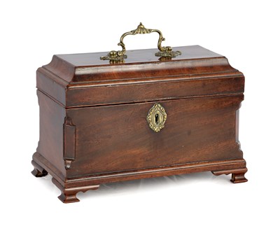 Lot 992 - A GEORGE III MAHOGANY TEACADDY