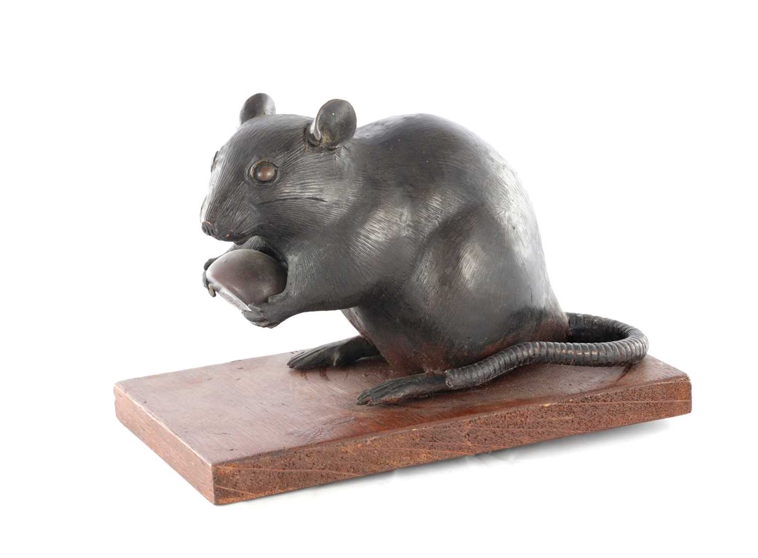 Lot 439 - A LIFESIZE JAPANESE MEIJI PERIOD PATINATED BRONZE SCULPTURE