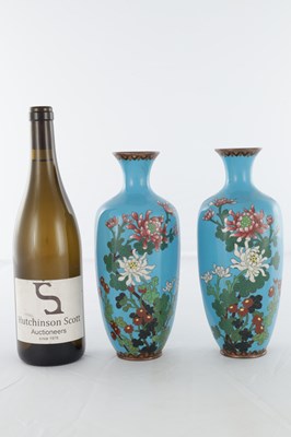 Lot 1712 - A PAIR OF JAPANESE MEIJI PERIOD CLOISONNE HEXAGONAL VASES
