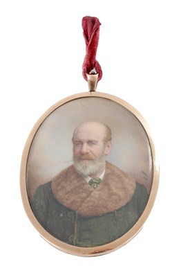 Lot 1100 - A FINE PORTRAIT MINIATURE BY FANNY H. MCKELLER