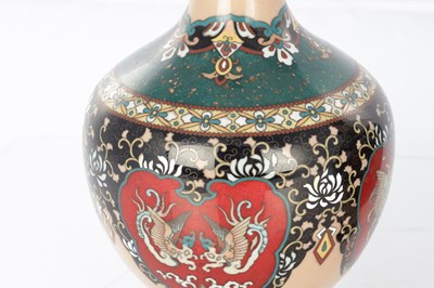 Lot 578 - A PAIR OF JAPANESE MEIJI PERIOD CLOISONNE VASES