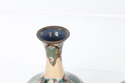 Lot 578 - A PAIR OF JAPANESE MEIJI PERIOD CLOISONNE VASES