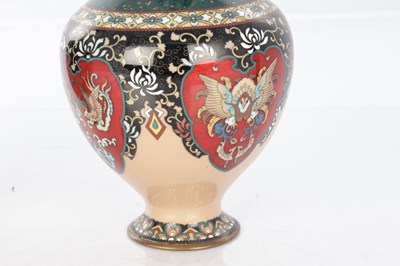 Lot 578 - A PAIR OF JAPANESE MEIJI PERIOD CLOISONNE VASES