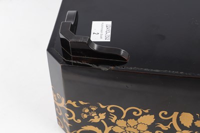 Lot 440 - A JAPANESE MEIJI PERIOD LACQUERWORK LIDDED BOX