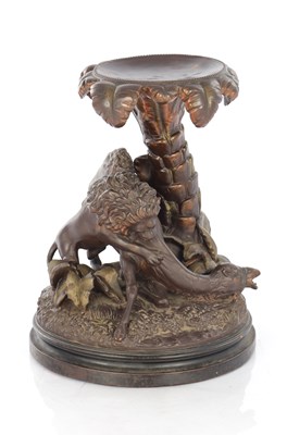 Lot 1080 - A 19TH CENTURY TERRACOTTA ANIMALIER TABLE SCULPTURE