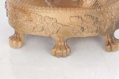 Lot 71 - A PAIR OF 19TH CENTURY STAFFORDSHIRE SPANIELS BY S & H BRIDDON, BRAMPTON
