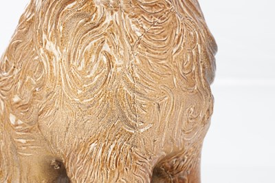 Lot 71 - A PAIR OF 19TH CENTURY STAFFORDSHIRE SPANIELS BY S & H BRIDDON, BRAMPTON