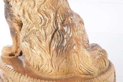 Lot 71 - A PAIR OF 19TH CENTURY STAFFORDSHIRE SPANIELS BY S & H BRIDDON, BRAMPTON