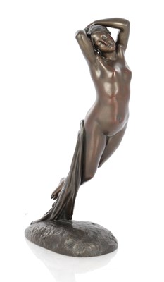 Lot 922 - JOSEPH MICHEL POLLET (1814-1870). A 19TH CENTURY FRENCH PATINATED FIGURAL BRONZE SCULPTURE