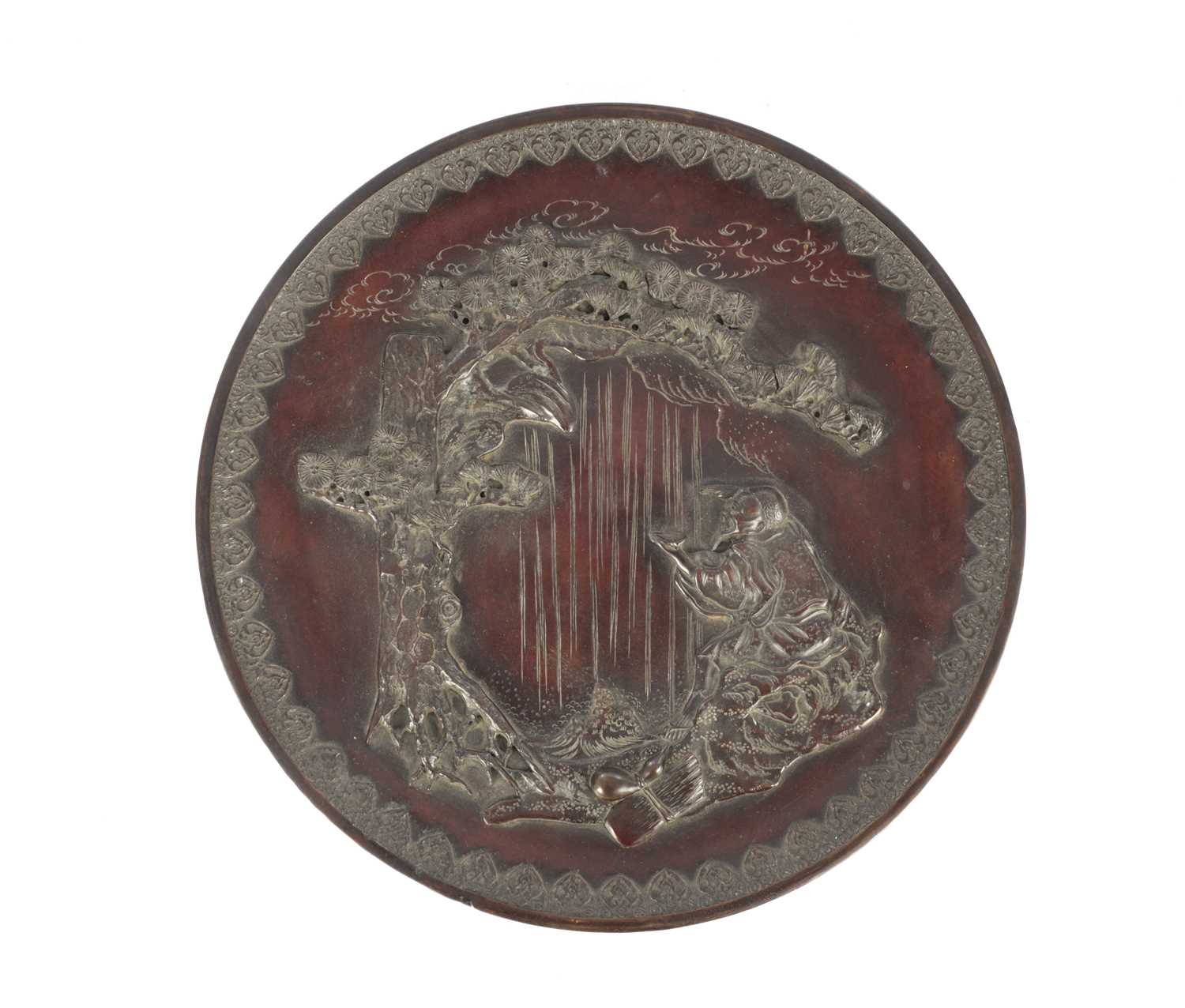 Lot 526 - A LARGE JAPANESE MEIJI PERIOD BRONZE CHARGER