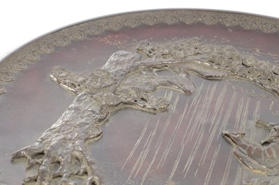 Lot 526 - A LARGE JAPANESE MEIJI PERIOD BRONZE CHARGER