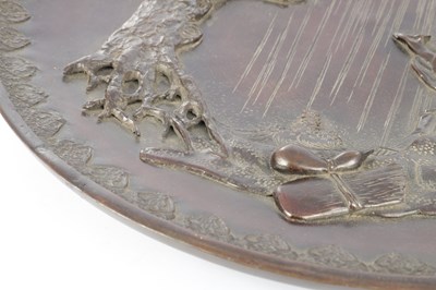 Lot 526 - A LARGE JAPANESE MEIJI PERIOD BRONZE CHARGER