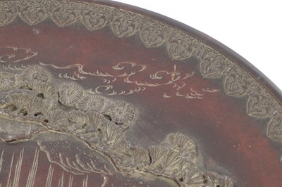 Lot 526 - A LARGE JAPANESE MEIJI PERIOD BRONZE CHARGER