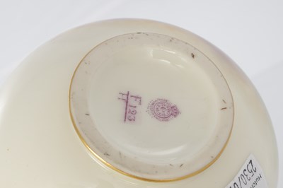 Lot 45 - A FINE PAIR OF EARLY 20TH CENTURY ROYAL WORCESTER PORCELAIN CABINET VASES BY HARRY DAVIS
