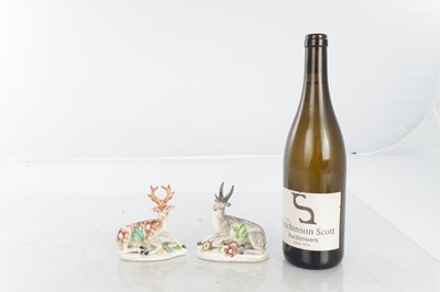 Lot 27 - TWO 18TH CENTURY DERBY STAG FIGURES