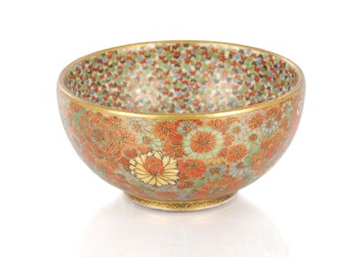 Lot 348 - A FINE JAPANESE MEIJI PERIOD SATSUMA BOWL OF SMALL SIZE