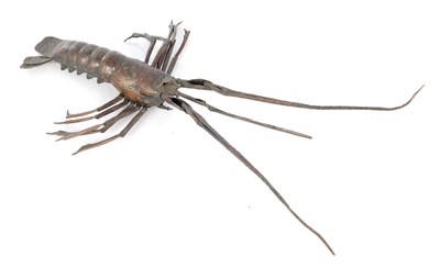Lot 547 - AN ARTICULATED JAPANESE COPPER MODEL OF A LOBSTER