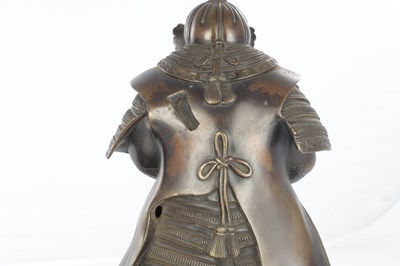 Lot 496 - A LARGE PAIR OF JAPANESE MEIJI PERIOD BRONZE FIGURES