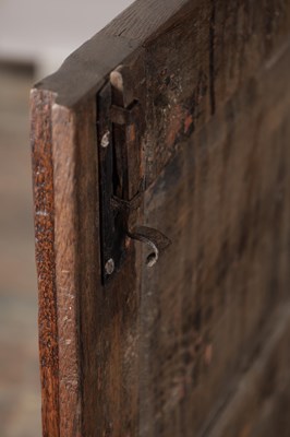 Lot 1578 - A 17TH CENTURY WESTMORLAND CARVED OAK DATED COURT CUPBOARD