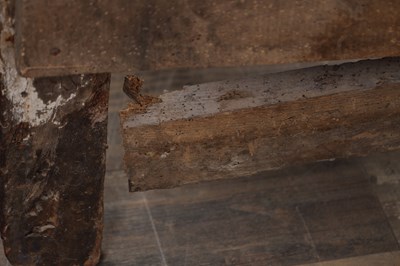 Lot 1578 - A 17TH CENTURY WESTMORLAND CARVED OAK DATED COURT CUPBOARD