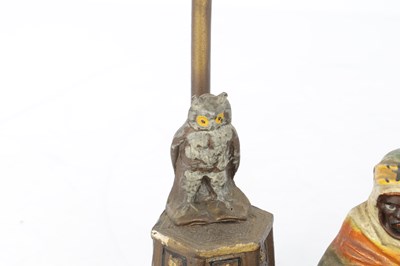 Lot 947 - IN THE MANNER OF FRANZ BERGMANN. A COLD-PAINTED BRONZED FIGURAL SCULPTURE