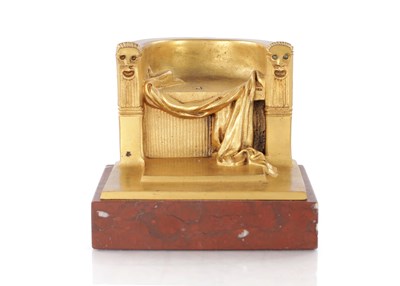 Lot 749 - A 19TH CENTURY GILT BRONZE AND MARBLE GRAND TOUR SCULPTURE