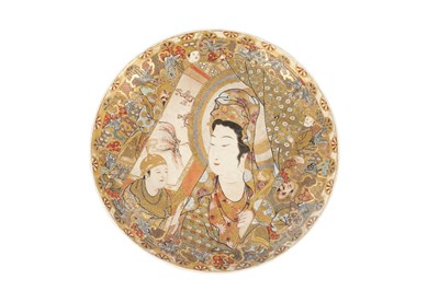 Lot 429 - A LARGE JAPANESE MEIJI PERIOD SATSUMA CHARGER
