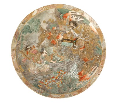 Lot 518 - A LARGE JAPANESE MEIJI PERIOD SATSUMA CHARGER