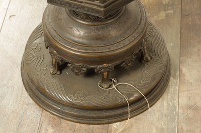 Lot 475 - A LARGE AND IMPRESSIVE PAIR OF JAPANESE MEIJI PERIOD BRONZE SECTIONAL VASES