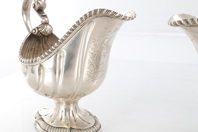 Lot 291 - A PAIR OF EARLY GEORGE III SILVER SAUCE BOATS