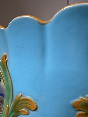 Lot 37 - A LARGE 19TH CENTURY MINTON MAJOLICA CERAMIC JARDINIERE