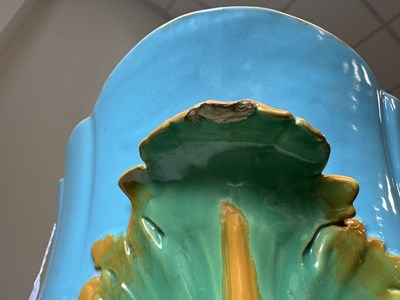 Lot 37 - A LARGE 19TH CENTURY MINTON MAJOLICA CERAMIC JARDINIERE