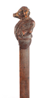 Lot 993 - A 19TH CENTURY BLACK FOREST CARVED LINDEN WOOD LETTER OPENER