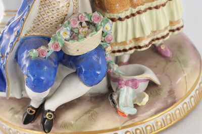 Lot 35 - A 19TH CENTURY MEISSEN PORCELAIN FIGURAL GROUP