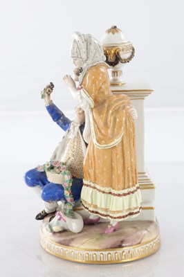 Lot 35 - A 19TH CENTURY MEISSEN PORCELAIN FIGURAL GROUP