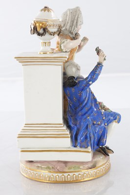 Lot 35 - A 19TH CENTURY MEISSEN PORCELAIN FIGURAL GROUP